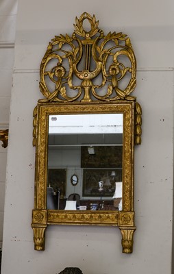 Lot 1136 - A 19th century gilt frame mirror, the ornate...
