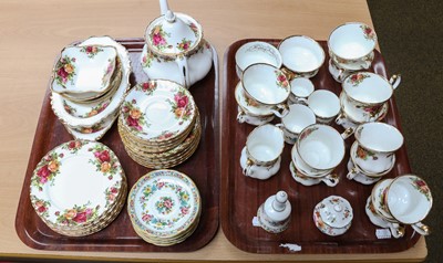 Lot 170 - A Royal Albert "Old Country Roses" pattern tea...