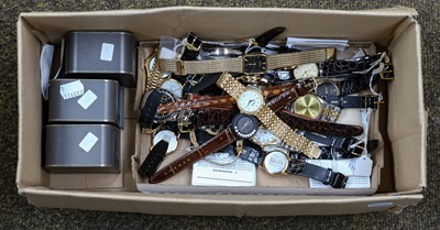Lot 92 - A quantity of gents quartz wristwatches by...