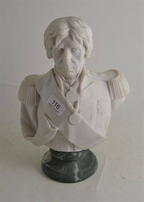 Lot 116 - A modern marble figure of Nelson