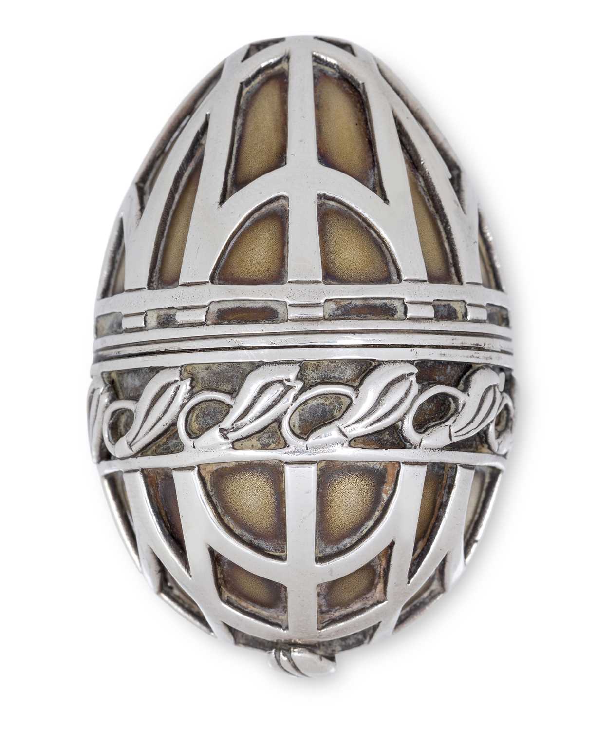 Lot 2233 An Elizabeth II Parcel Gilt Silver Egg Lot 2233 An Elizabeth II Parcel Gilt Silver Egg