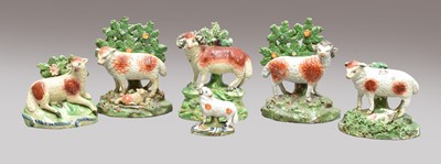 Lot 182 - A Ralph Salt pearlware model of a ram and its...