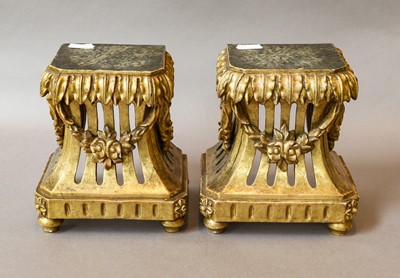 Lot 186 - A pair of 19th-century carved and giltwood...