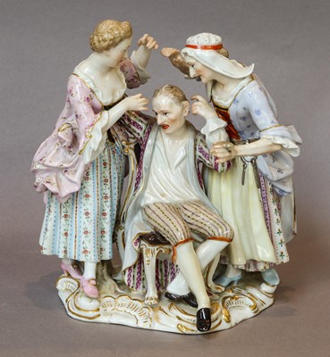 Lot 210a - A Meissen figure group, late 19th century,...