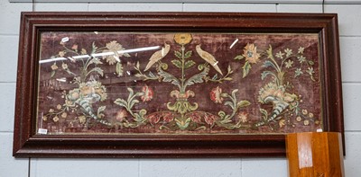 Lot 1269 - A 19th-century silk work tapestry, depicting a...