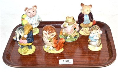 Lot 138 - Six Beswick Beatrix Potter figures, all BP2a comprising: Little Pig Robinson, Pigling Bland, Old Mr