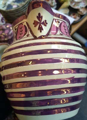 Lot 192 - A Sunderland lustre Masonic jug, circa 1820,...