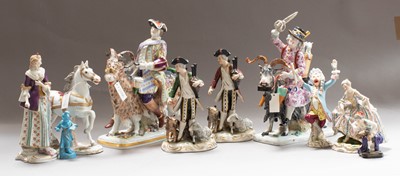 Lot 173 - Two Continental Meissen style figures, the...
