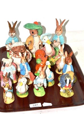 Lot 147 - Fifteen Beswick Beatrix Potter figures, all BP3 or later