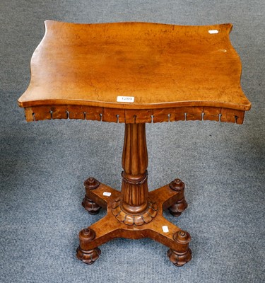 Lot 1289 - A mid-19th century birdseye maple pedestal...