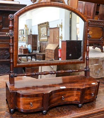 Lot 1202 - A 19th-century mahogany dressing table mirror...