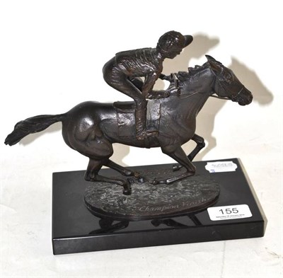 Lot 155 - A David Cornell bronze figure ";Champion Finish"