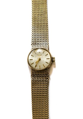 Lot 349 - A lady's 9 carat gold Longines wristwatch,...