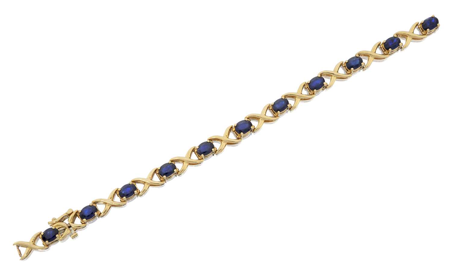 Lot 2034 - A Sapphire Bracelet