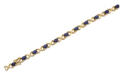 Lot 2034 - A Sapphire Bracelet