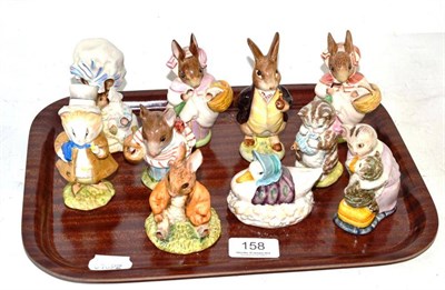 Lot 158 - Ten Beswick Beatrix Potter figures, all BP3 or later