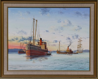 Lot 1042 - J*C* Burnie (20th century) ''Barque Ross-shire'...