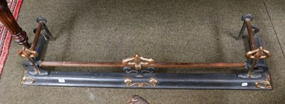 Lot 1385 - An Art Nouveau copper and iron fender,...