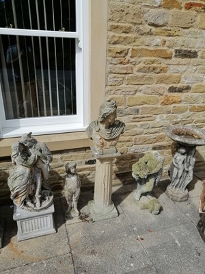 Lot 1121 - A group of weathered composition garden...