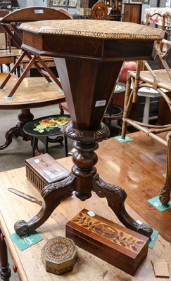 Lot 1264 - A Tunbridgeware work table, further Tunbridge...