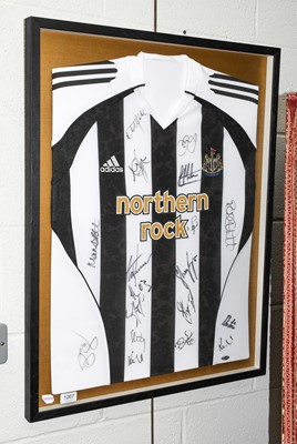 Lot 1267 - A signed Newcastle football shirt, 2005 season,...