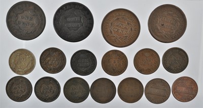 Lot 65 - 26 x USA Copper and Nickel Coins, mostly 19th...