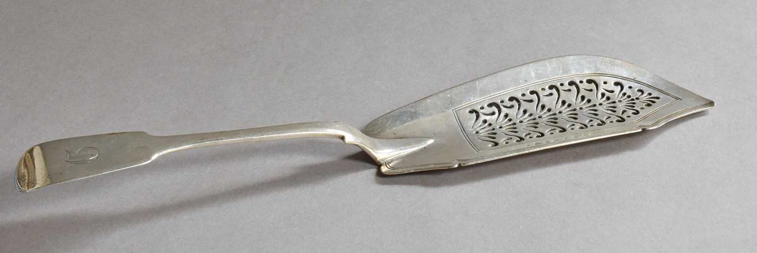 Lot 39 - A William IV Silver Fish-Slice, by William...