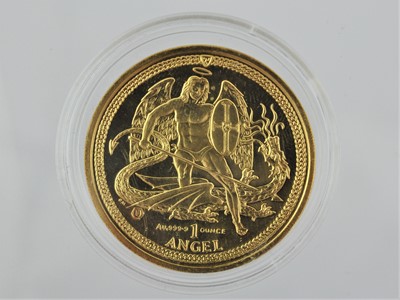 Lot 412 - Isle of Man, Gold 1oz Angel 1016, rev. Saint...