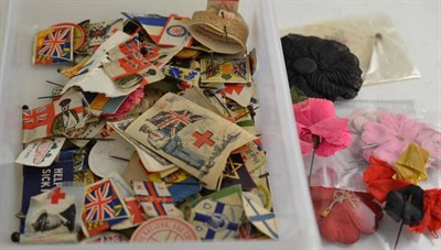 Lot 177 - Box of First World War miniature flags