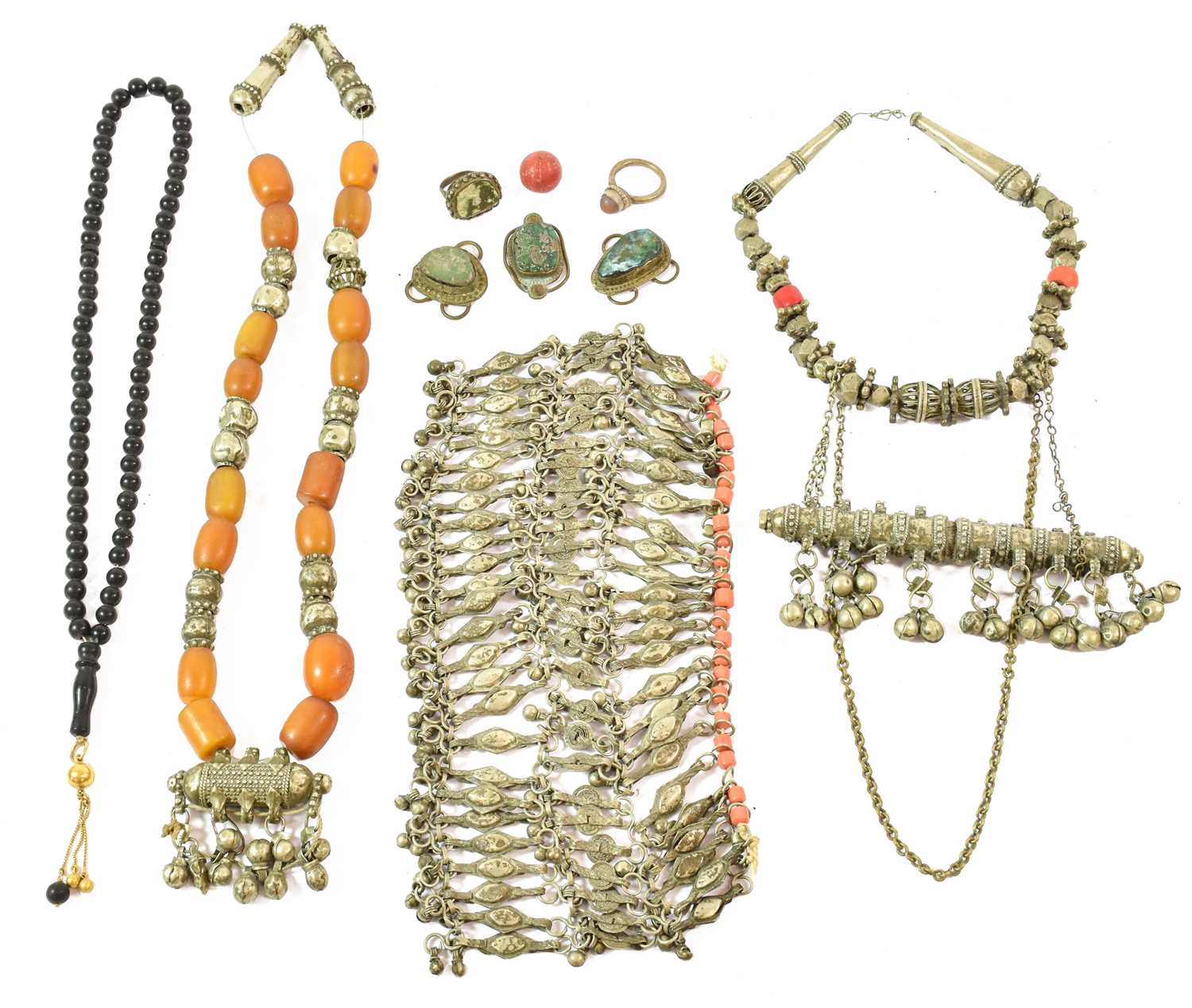 Lot 2417 - A Collection of Omani/Bedouin Jewellery,