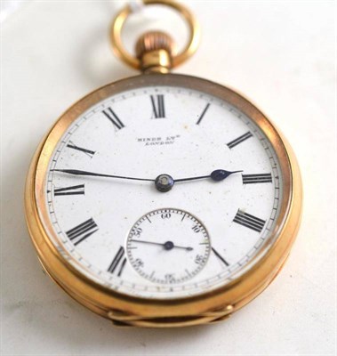 Lot 188 - A 9ct pocket watch retailed by Hinds, London