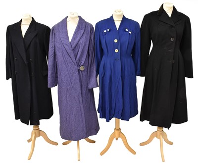 Lot 2066 - Assorted Circa 1950s Ladies Coats, comprising...
