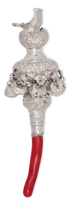 Lot 2223 - A Victorian Silver and Coral Rattle
