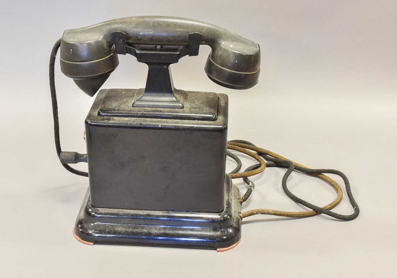 Lot 217 - An Early Ericsson Wood Wall Magneto Telephone