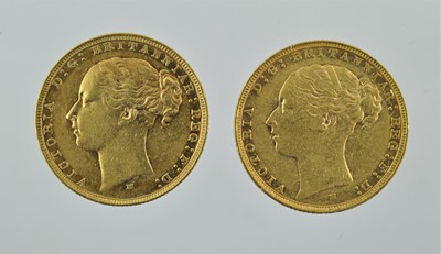 Lot 269 - 2 x Victoria, Sovereigns 1884M and 1885M,...