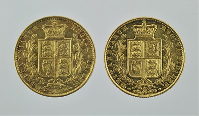 Lot 260 - 2 x Victoria, Sovereigns 1874M and 1882M,...