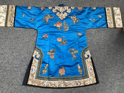 Lot 2157 - Early 20th Century Blue Silk Chinese Jacket...