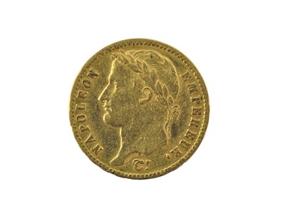 Lot 401 - France, Gold 20 Francs 1814A, First Empire,...