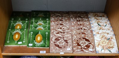 Lot 118 - A selection of Victorian ceramic tiles