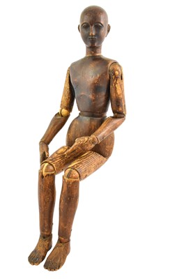 Lot 594 - A Stained Wood Artist's Lay Figure, 19th...