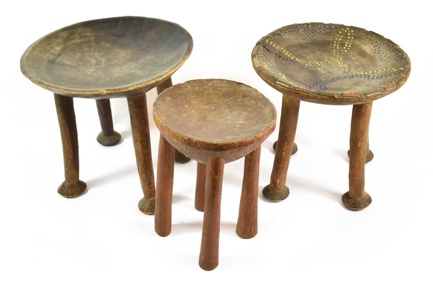 Lot 2384 A Kamba Wood Stool, Kenya, the dished