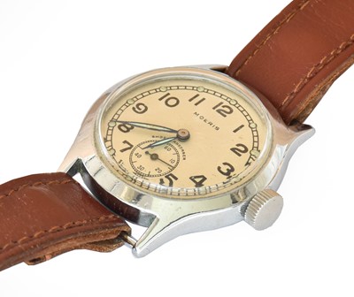 Lot 289 - A military ATP chrome-plated wristwatch signed...