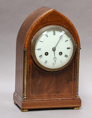 Lot 163 - A mahogany inlaid striking table clock, circa...