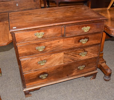 Lot 1220 - A George III style mahogany four-height chest...