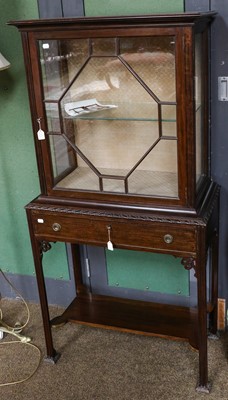 Lot 1271 - An Edwardian mahogany display cabinet on stand,...