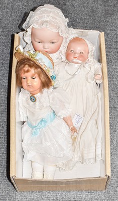 Lot 287 - Circa 1920s dolls comprising an Armand...