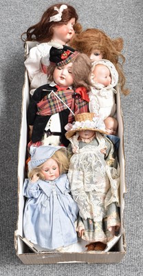 Lot 111 - Circa 1920s dolls comprising a Heubach...