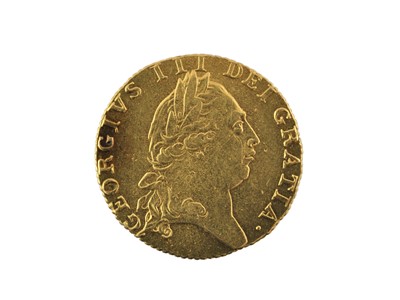 Lot 223 - George III, 'Spade' Guinea 1790, obv. fifth...