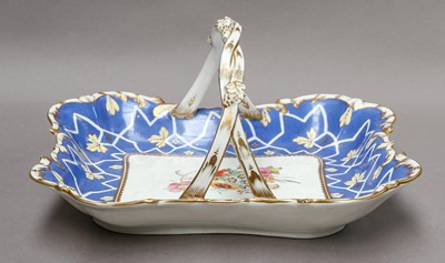 Lot 143 - A 19th century porcelain inkwell painted with...