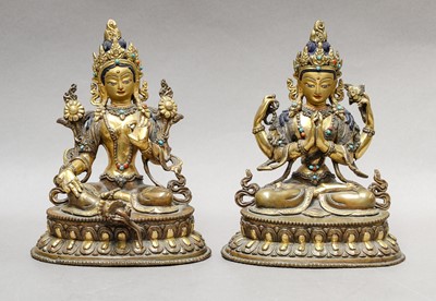 Lot 93 - Two 20th century South East Asian gilt bronze...